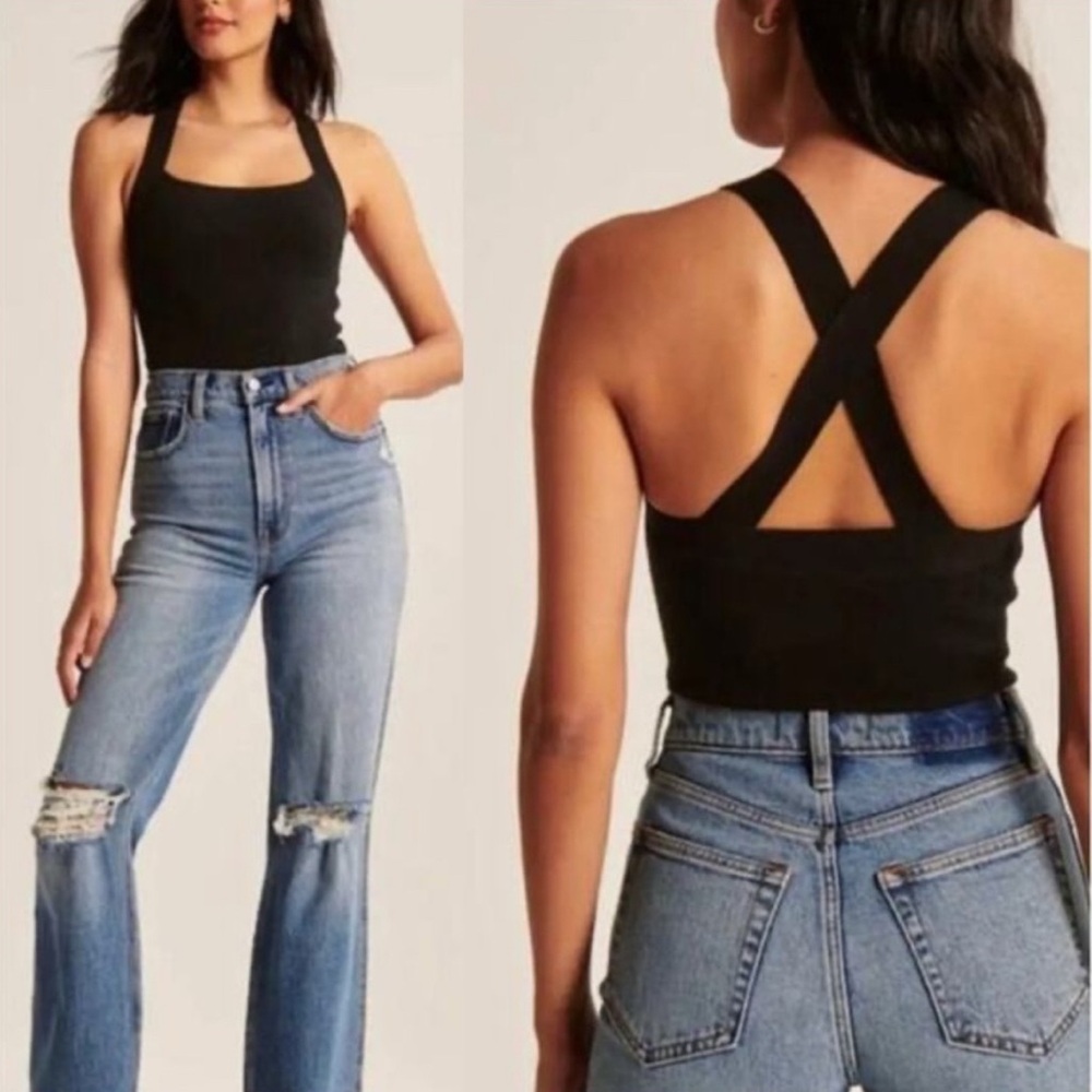 Abercrombie & Fitch Black Knit Body suit